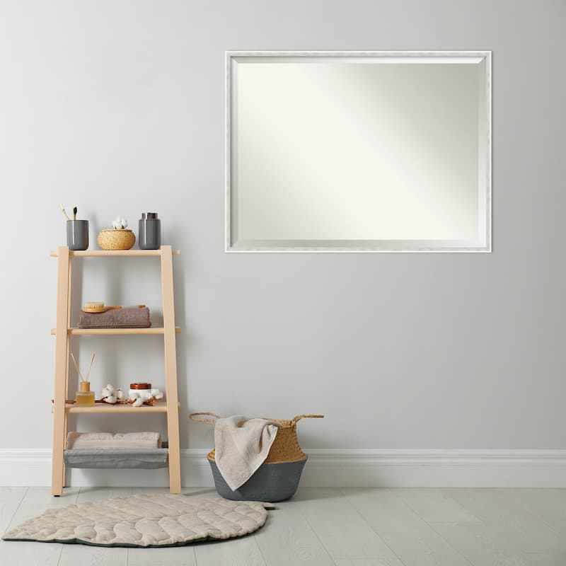 Paige Beveled Wood Framed Bathroom Vanity Wall Mirror