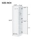 preview thumbnail 3 of 31, Modern Tall Bathroom Cabinet, Freestanding Storage Cabinet with Hooks and Adjustable Shelves, for Bathroom, White