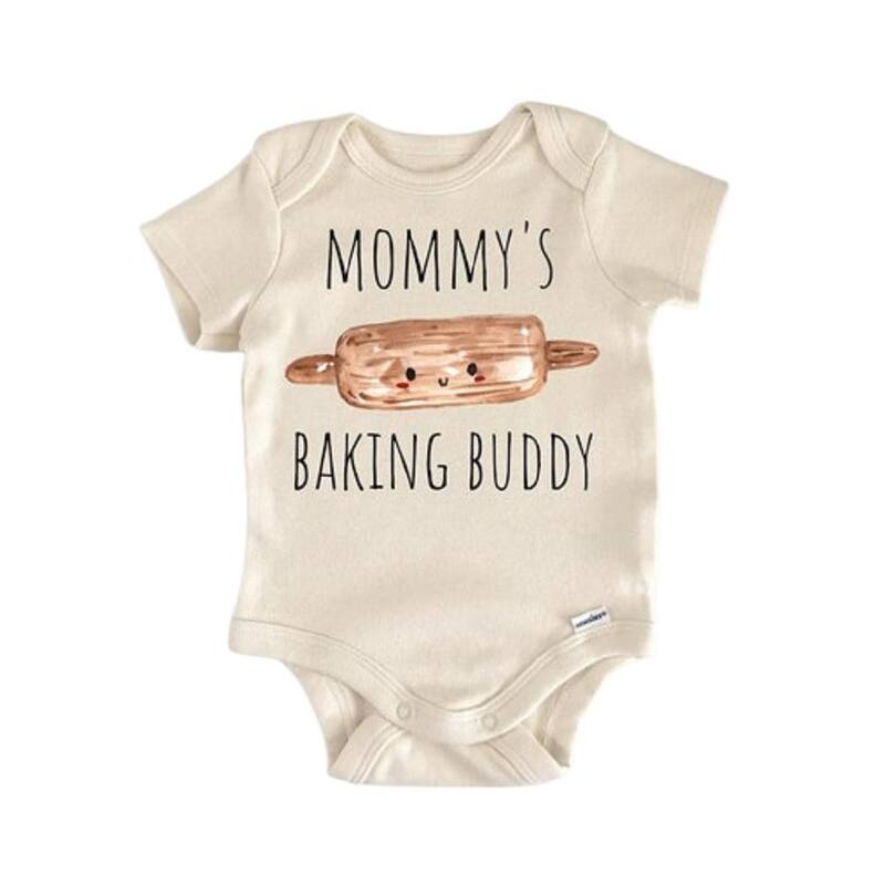 Baking Baker Bakery Brownie - Baby Boy Girl Clothes Infant Bodysuit Funny Cute Newborn - White - 0-3M