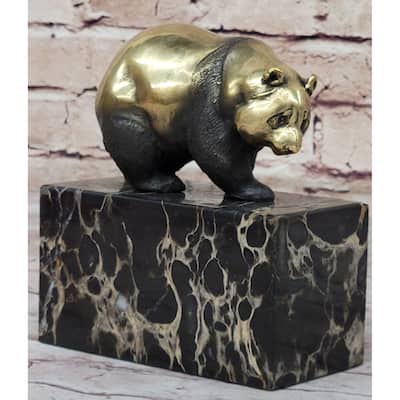 Art Deco Multi Color Patina Gorgeous Panda Animal Zoo Store/Home Decoration