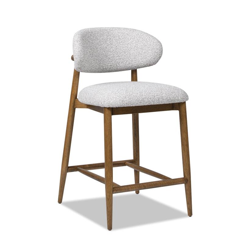 Modern Upholstered Counter Stool with Wood Frame