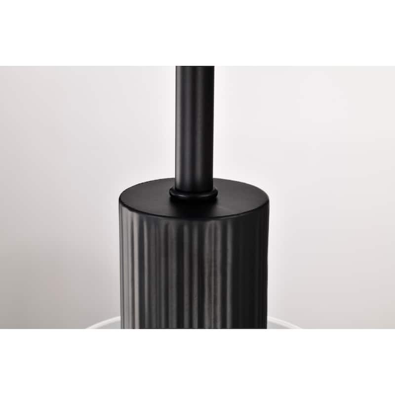 Clarksville 5 Inch Mini Pendant Matte Black with Clear Glass - Matte Black