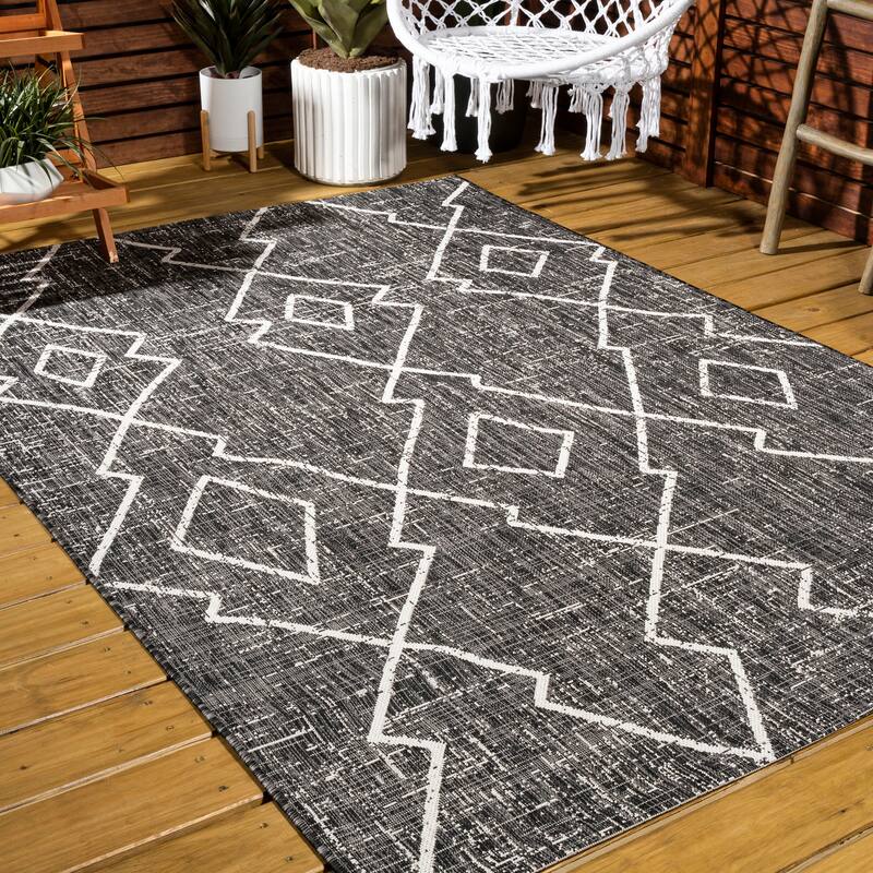 JONATHAN Y Derya Tribal Diamond Trellis Indoor/Outdoor Area Rug