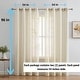 preview thumbnail 95 of 94, HLC.me Abbey Faux Linen Textured Semi Sheer Privacy Light Filtering Transparent Window Grommet Curtain Panels, Pair