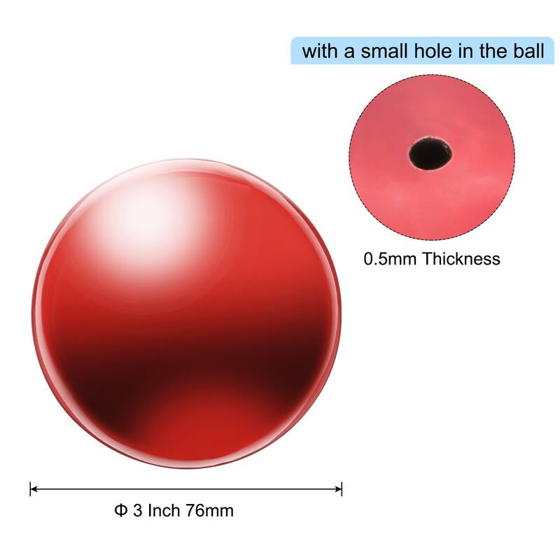 Gazing Ball Stainless Steel Gazing Globe Mirror Sphere - Red - 3 Inch Dia - 3 Inch Dia