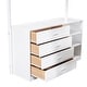 preview thumbnail 42 of 84, Modern Teddy Fleece Loft Bed with Storage Shelf, Drawers & Desk, Multi-Functional Wood Loft Bed Frame w/Soft Padding