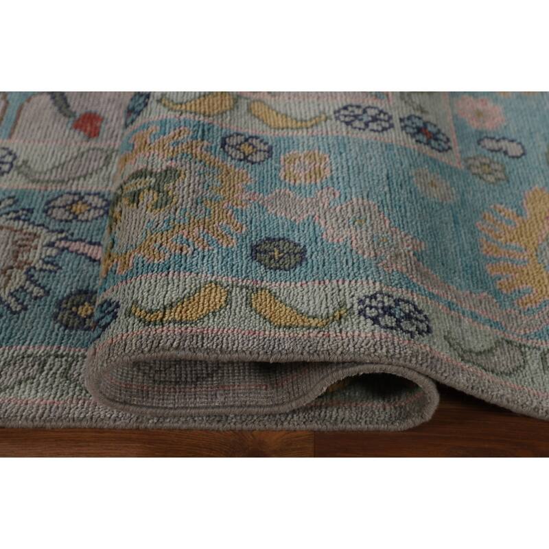 Gray Transitional Oushak Oriental Area Rug Handmade Wool Carpet - 9'0"x 11'11"