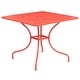 preview thumbnail 23 of 23, 35.5-inch Square Steel 3-piece Patio Table Set with Square Back Chairs