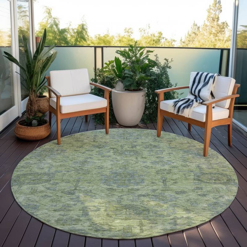 Machine Washable Indoor/ Outdoor Vintage Traditional Chantille Rug