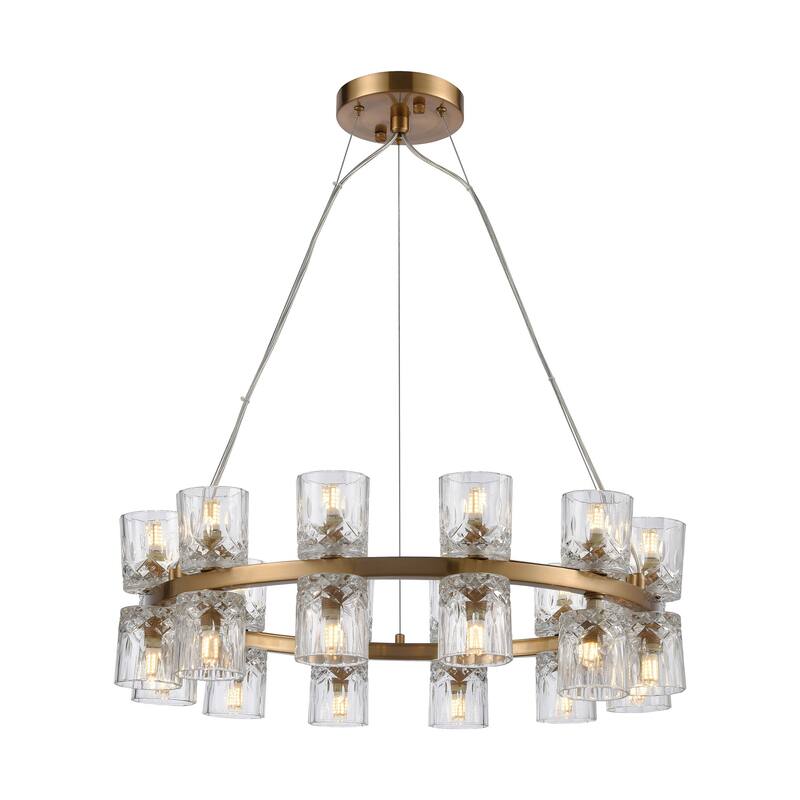 Elk Home Double Vision Clear Glass 24 Light Chandelier