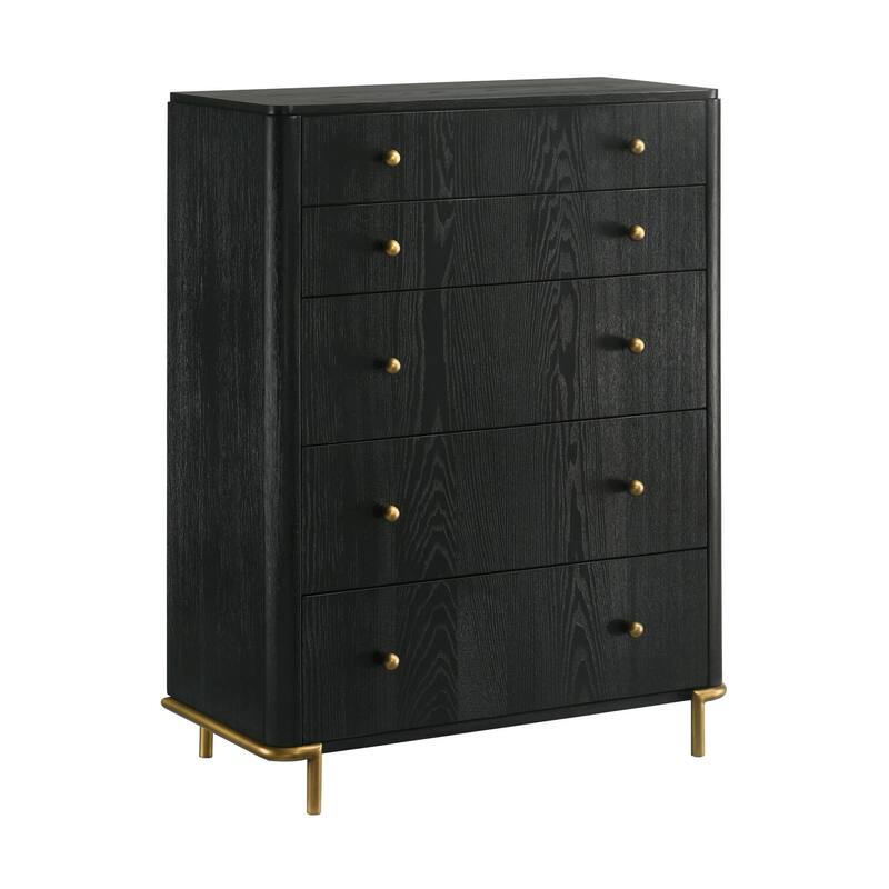 Anser Black and Grey 5-piece Bedroom Set