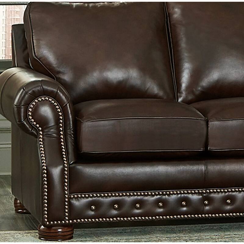 Made in USA Porto Top Grain Leather Sofa Bed and Chair Set