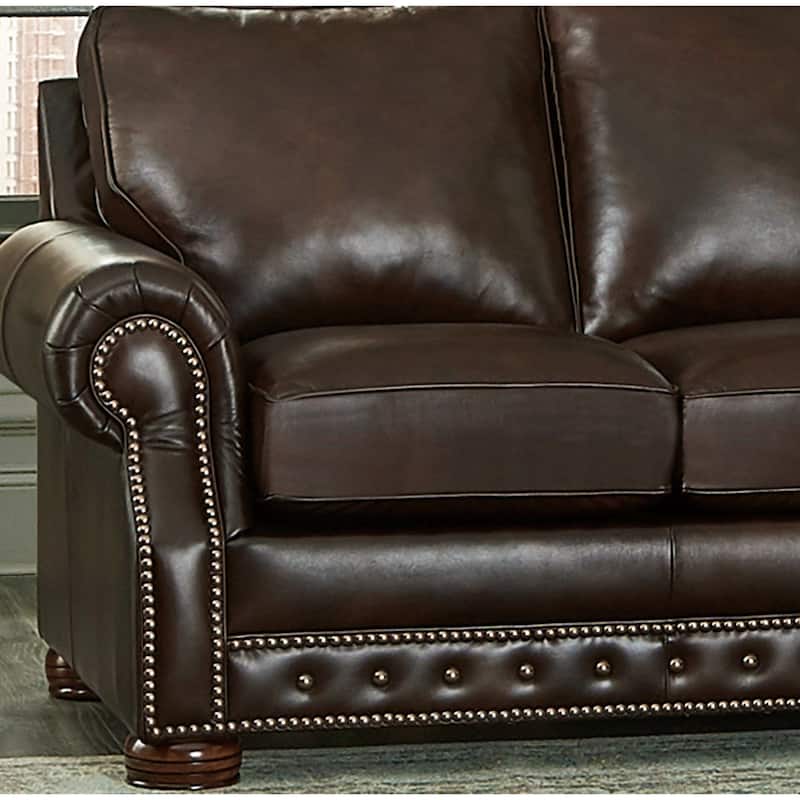 Made in USA Porto Top Grain Leather Sofa and Chair Set