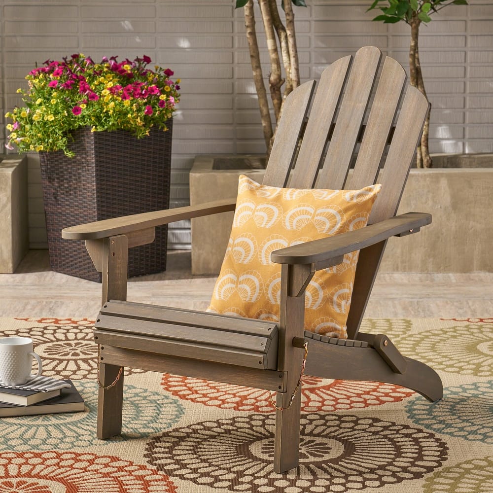 Hollywood Foldable Acacia Adirondack Chair by Christopher Knight Home