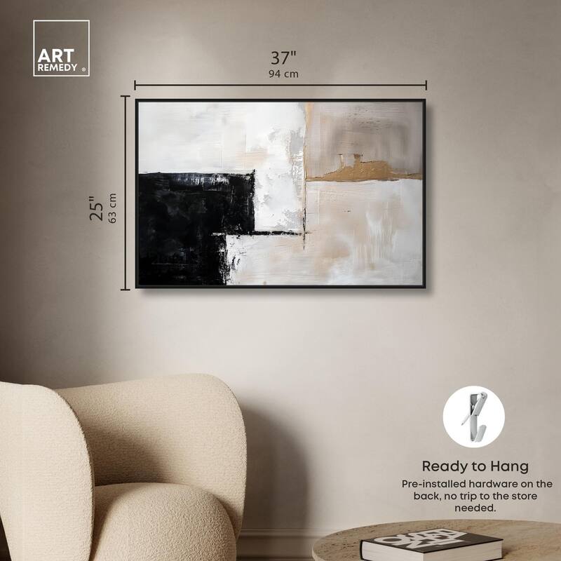 Black Dust and White Ash II Canvas by Art Remedy