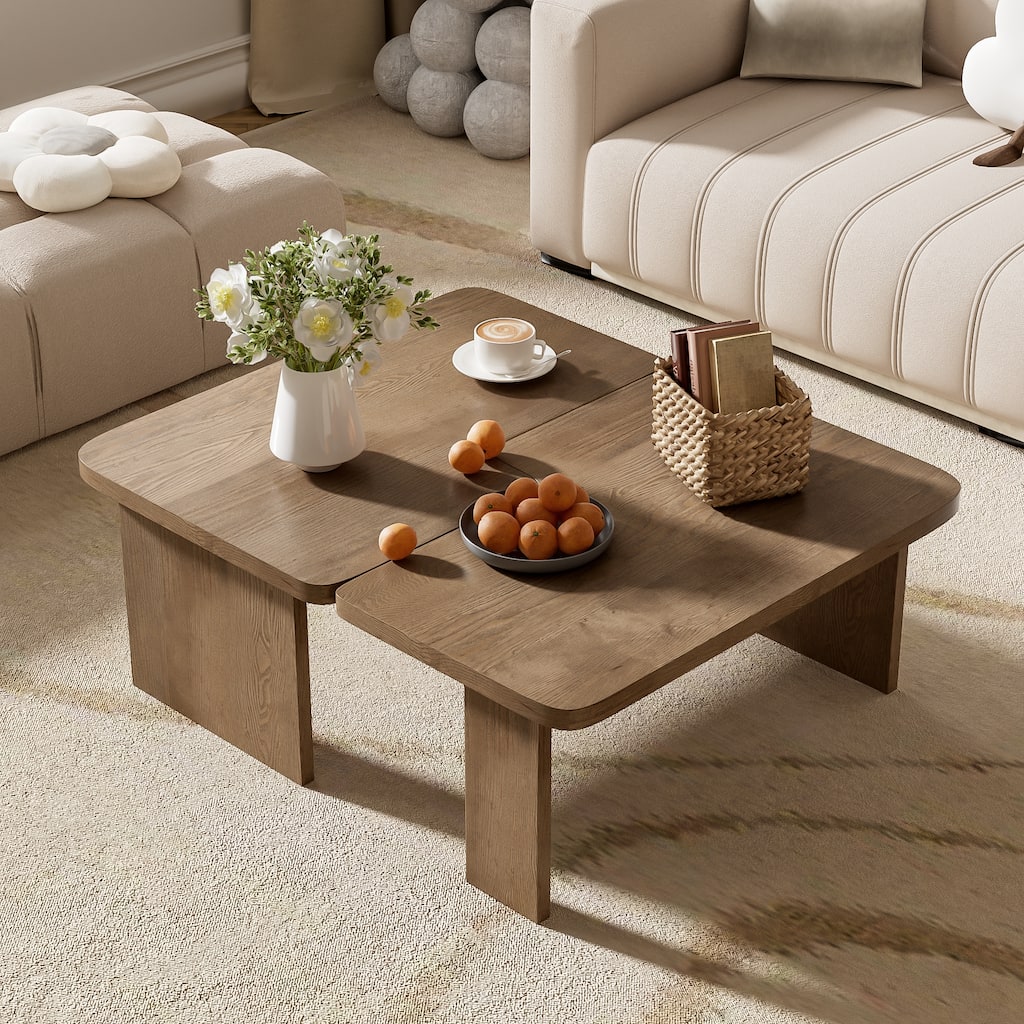 Minimalist Coffee Table Set Center Table Sofa Table Natural Side Table for Living Room Dining Room Bedroom
