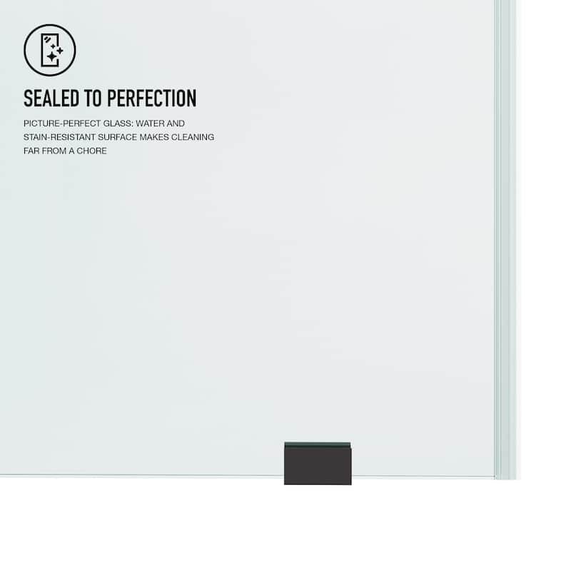 VIGO Hamilton 56" to 60" W x 78" H Frameless Sliding Shower Door