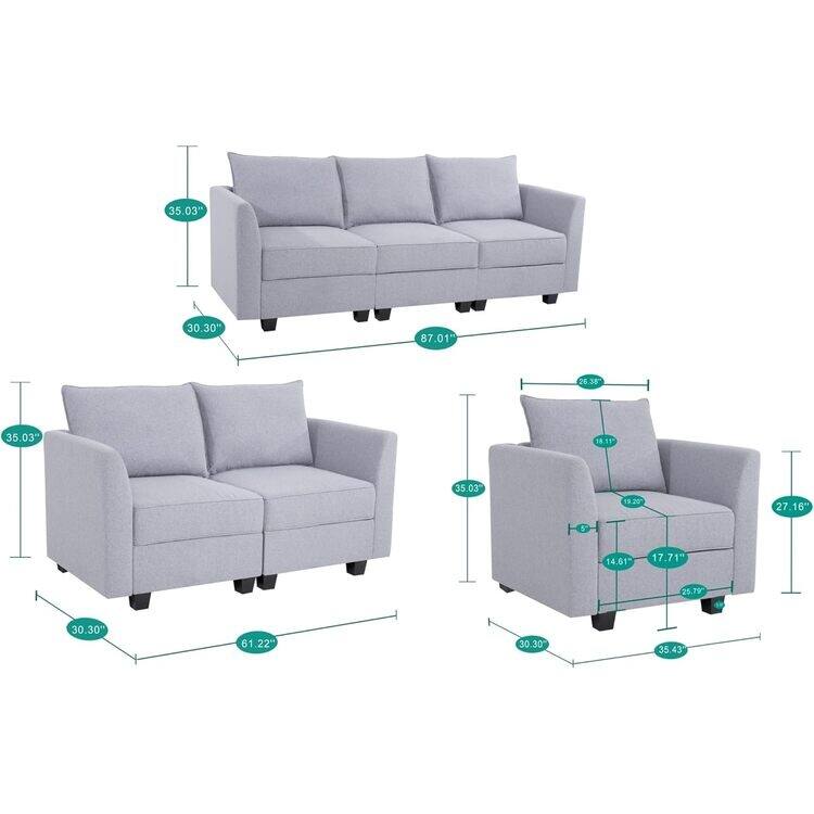 Modern Modular DIY Collection - Sturdy Wooden Frame - Versatile & Stylish Furniture for Living Room Bedroom