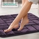preview thumbnail 55 of 131, Clara Clark Ultra Soft Non Slip and Absorbent Bath Rug - Tiled Velvet Memory Foam Bath Mat