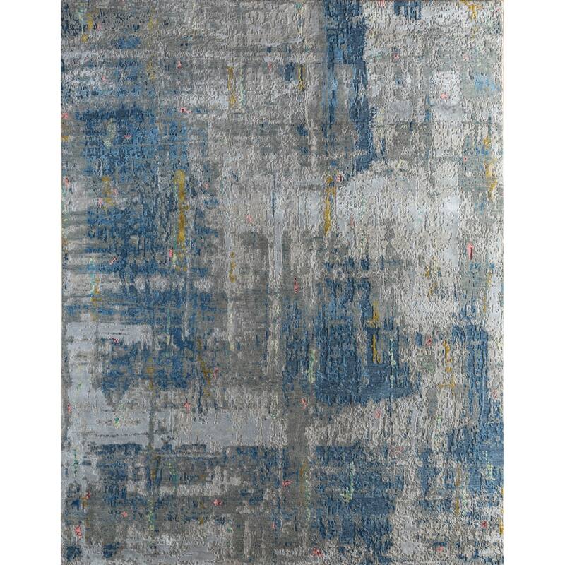 HomeRoots Abstract Contemporary Rectangle Area Rug - 120.00 in. x 96.00 in. x 0.25 in.