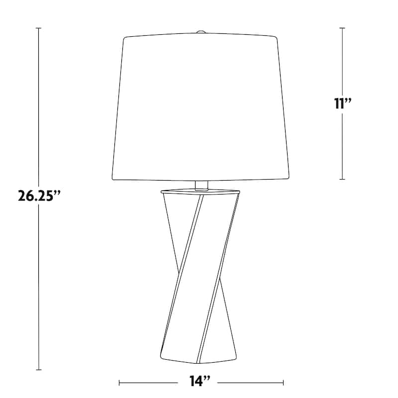 Porch & Den Sauda Square 27" Ceramic Table Lamp