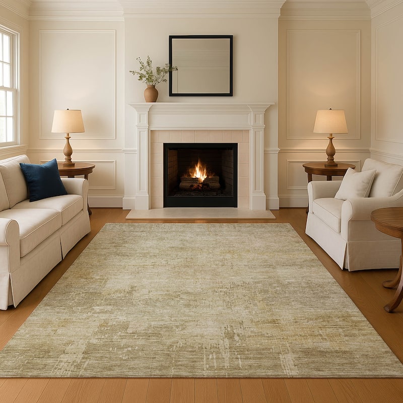 Premium Washable Super Soft Modern Abstract Mayfield Rug - Beige - 3' x 5'