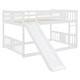 preview thumbnail 4 of 11, Full Over Full Bunk Bed with Ladder with Slide, White