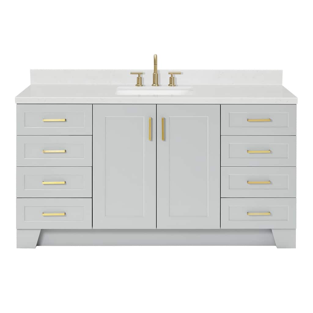 Ariel Q066SCQRVO Taylor 66" Free Standing Single Basin Vanity Set with
