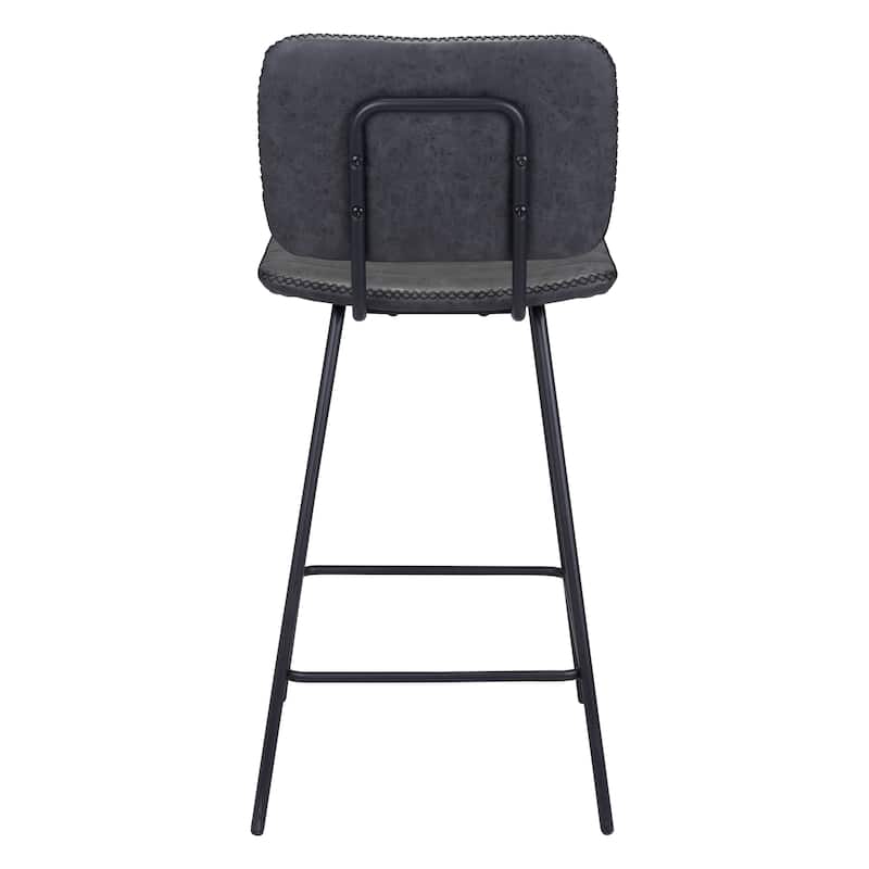 Boston Counter Stool (Set of 2) Vintage Black - 16.9" W x 19.5" D x 37.8" H
