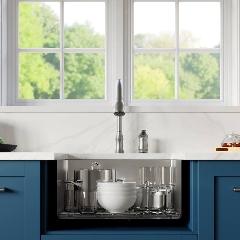Karran 23" Undermount Single Bowl Stainless Steel Kitchen Sink Kit