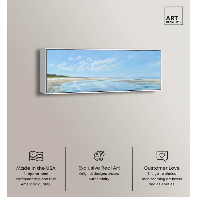 Beautiful Island Shore Panoramic Canvas by Art Remedy