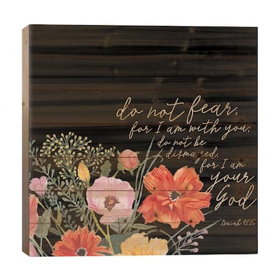 Floral Faith III Print On Wood by Studio W - Multi-Color