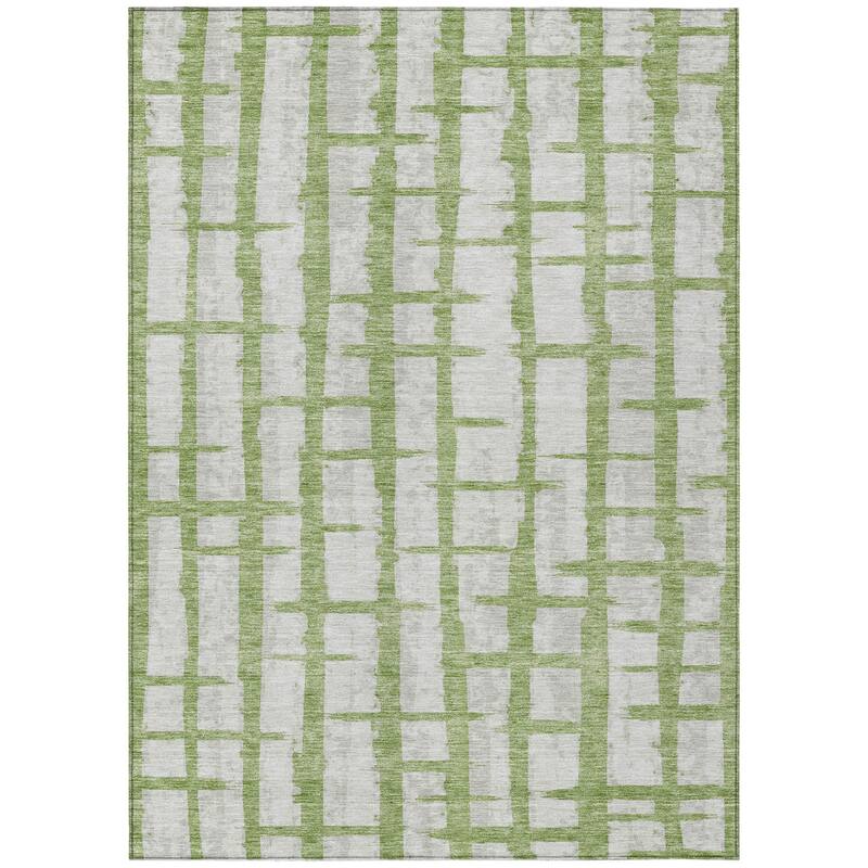 HomeRoots Striped Transitional Rectangle Outdoor Rug