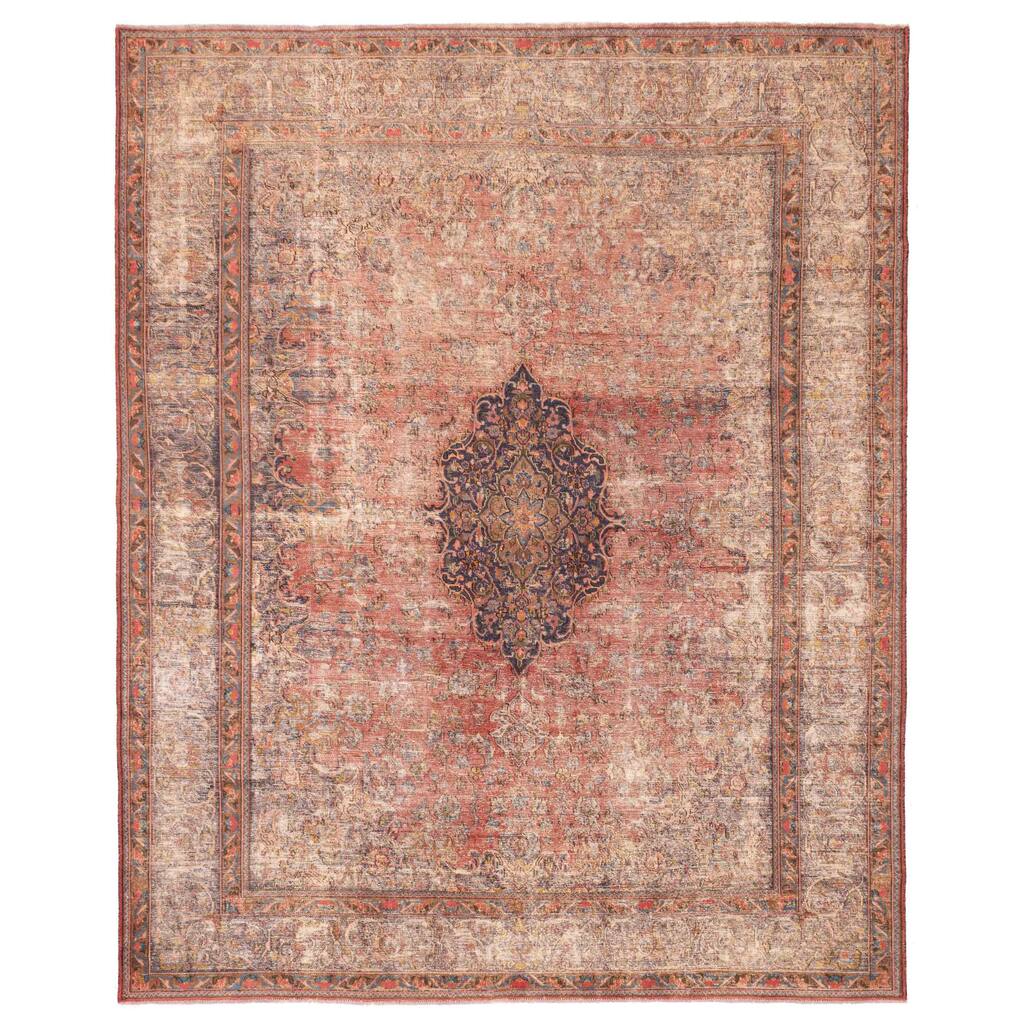 ECARPETGALLERY Hand-knotted Antalya Vintage Red Wool Rug - 9'8 x 12'1