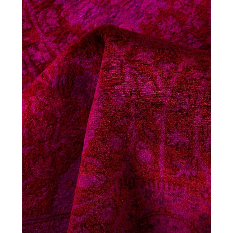 Overdyed One-of-a-Kind Hand-Knotted Area Rug - Purple - 5' 1" x 7' 4"