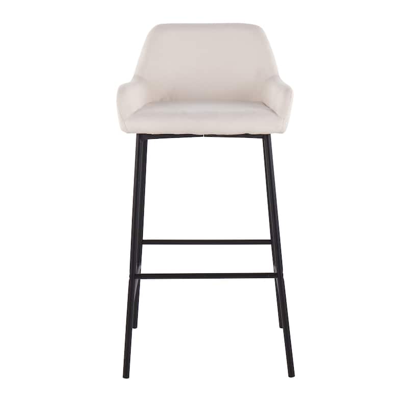 Carbon Loft Galotti Black Fixed-Height Upholstered Bar Stool - Set of 2