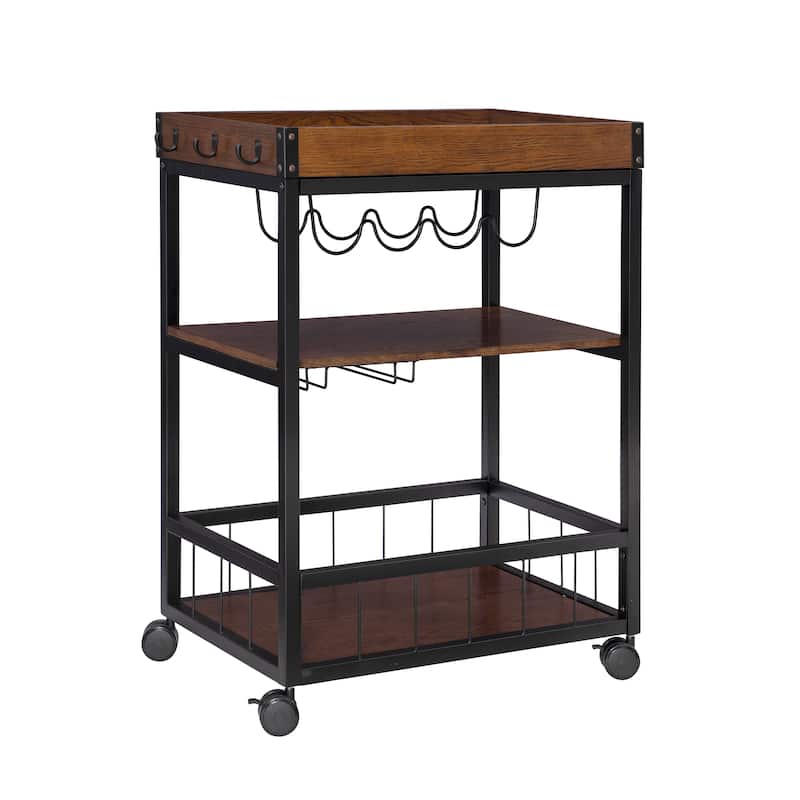Wheeler Industrial Kitchen & Wine Cart