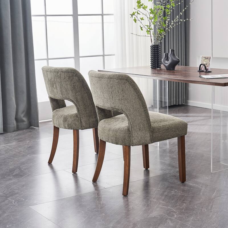 Wooden Dining Chairs Set of 2/4/6,Modern Fabric Upholstered Dining Room Chair Kitchen Chairs