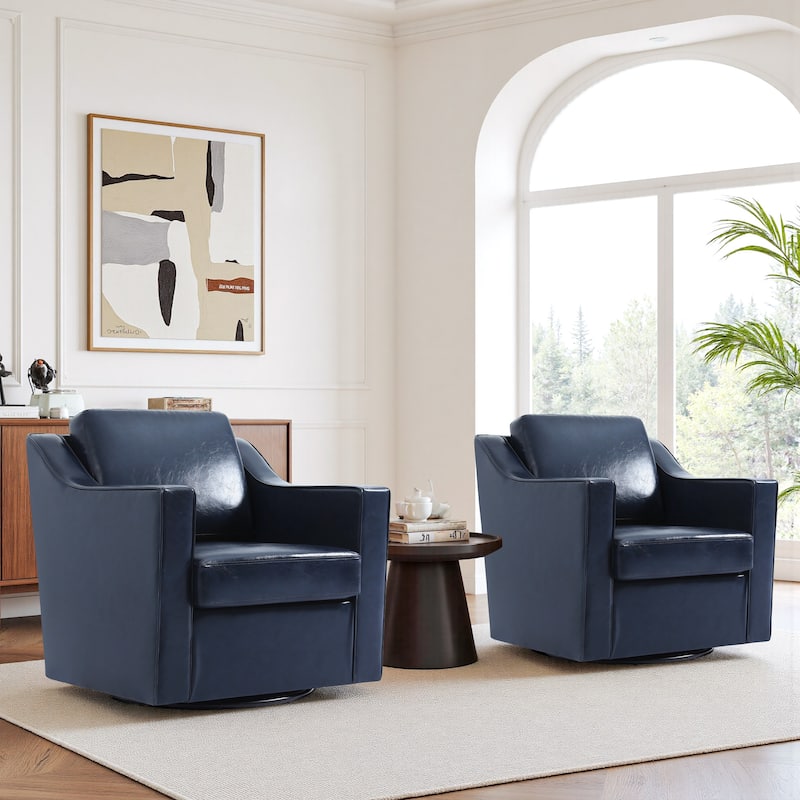 2 Set Modern Swivel Accent Arm Chair For Living Room