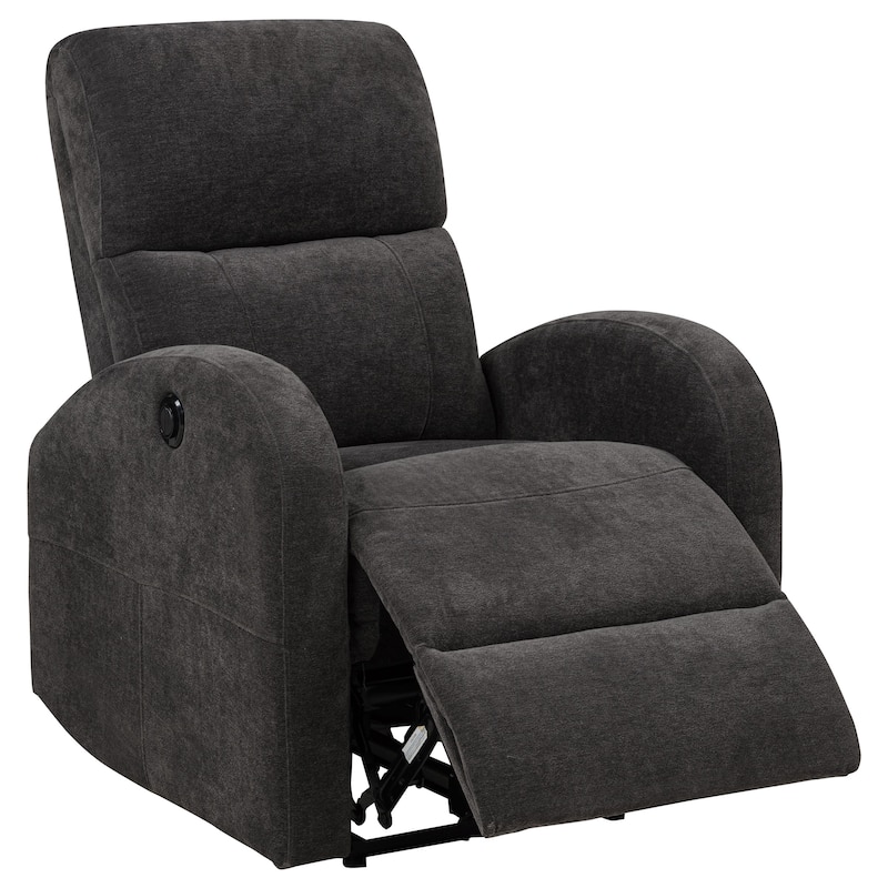 Grant Fabric Upholstered Power Recliner Chair - Charcoal Grey