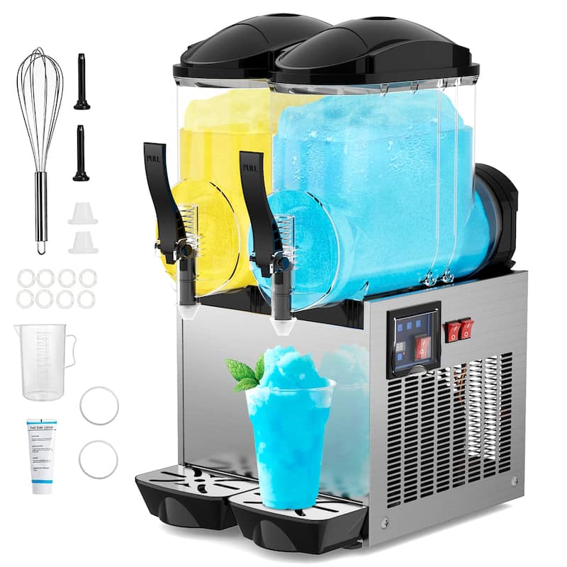 Commercial Slushy Machine, 3L/6L/12L/24L/36L, Self-Cleaning, for Margaritas, Alcoholic Beverages, Smoothies, and Soft Ice Cream