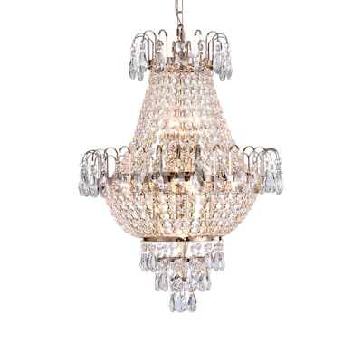 7-Light Gold Crystal Chandelier