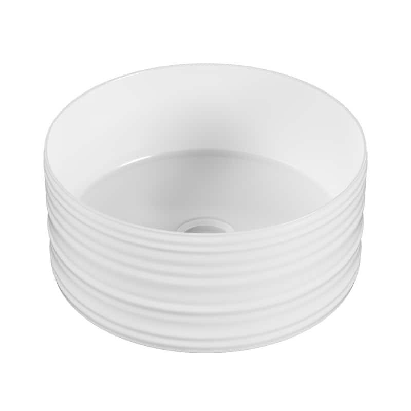 Nancy 16'' Vessels Sink In White - 16.14" x 16.14" 7.09"