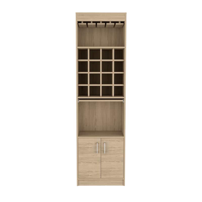 Bar Cabinet for Kitchen, Dining Room,Living Room, Light Pine - Beige