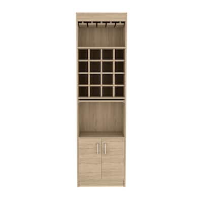 Bar Cabinet for Kitchen, Dining Room,Living Room, Light Pine
