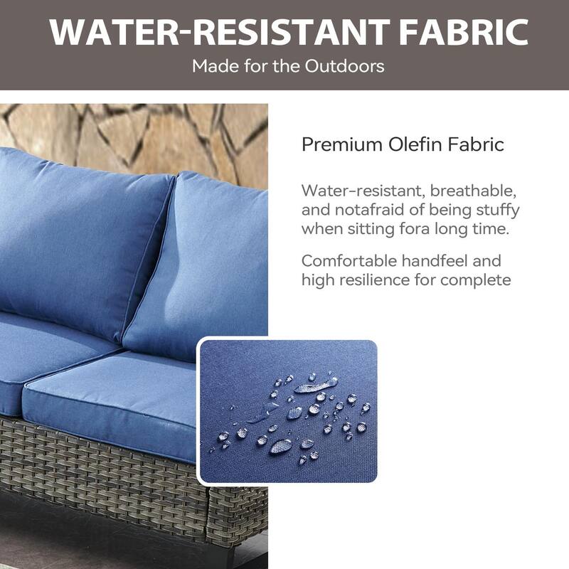 Gymojoy Outdoor Fire Pit Conversation Set, Patio Furniture with Cushions