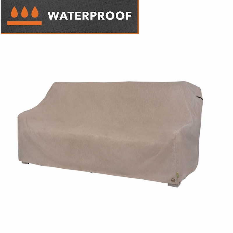 Modern Leisure Garrison Patio Loveseat Cover, Waterproof, Large, 76"L X 38"W X 38.25"H, Sandstone - 76" x 38" x 38.25" - Sandstone - 76" x 
38" x 
38.25"