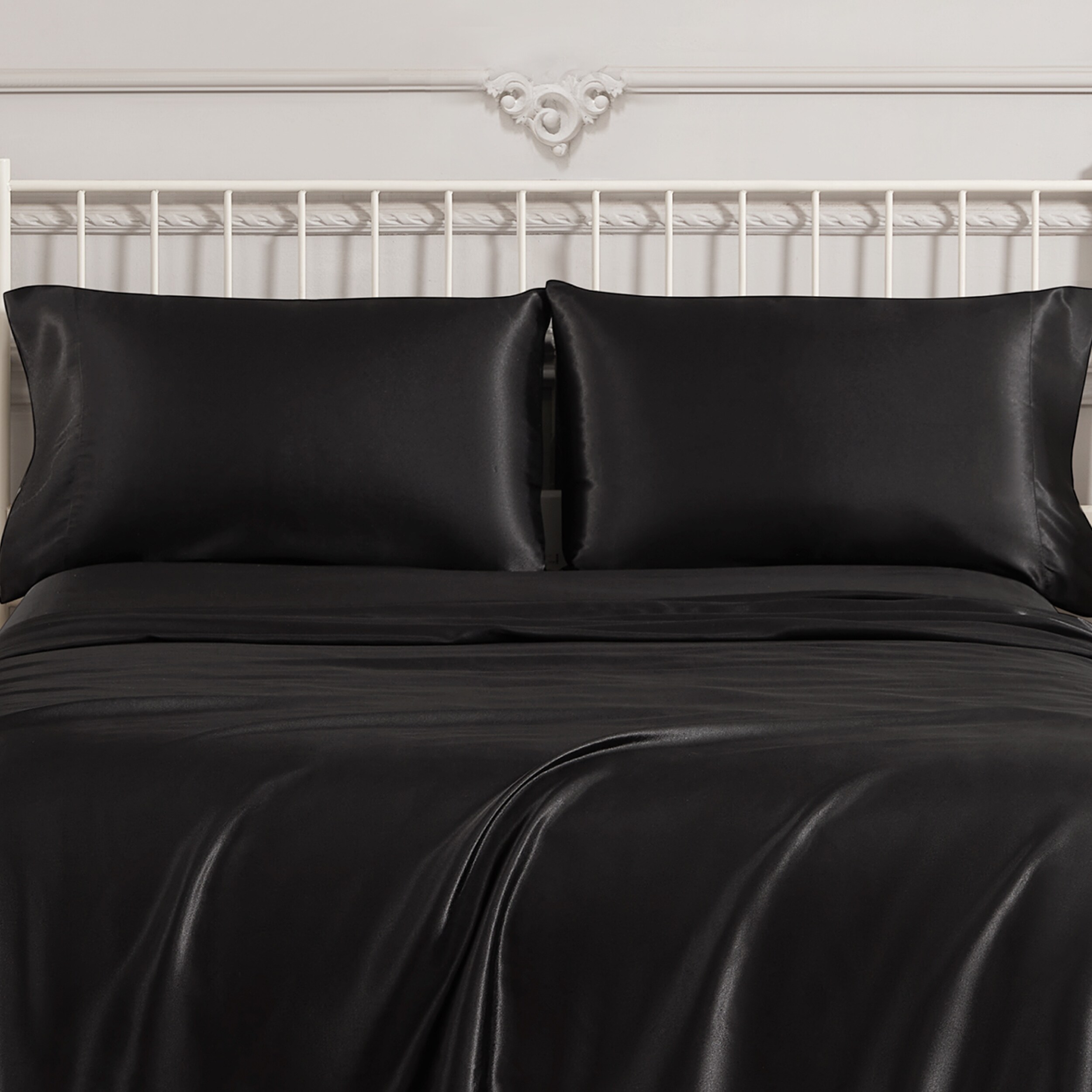 Juliette LeBlanc New York Silky Satin Pillowcase Set of 2 20 x 26 Ivory