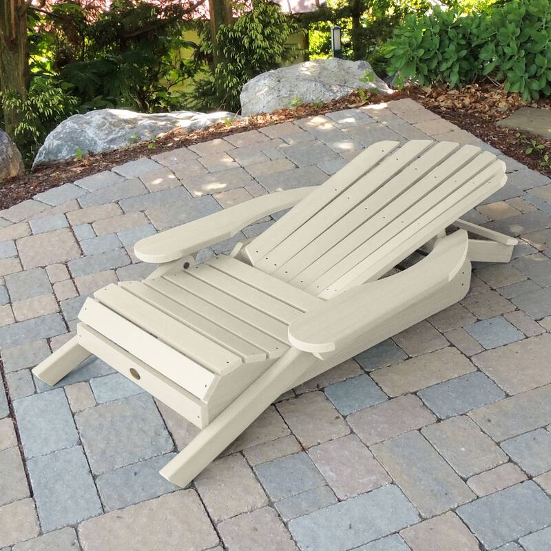 HIGHWOOD Set of Two Reclining and Folding Adirondack Chairs Conversation Set