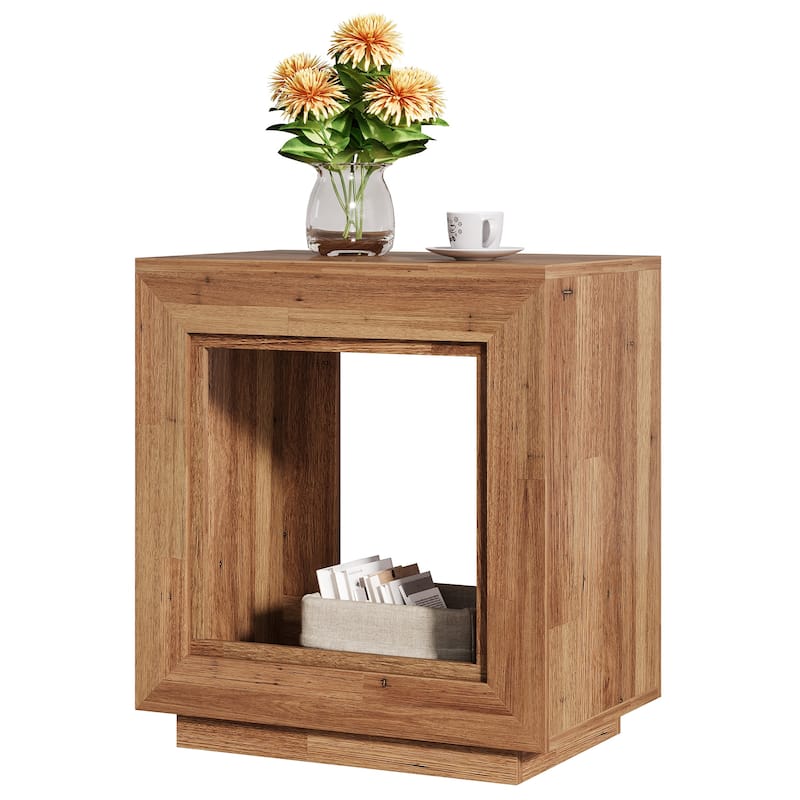 End Table, Side Table with Storage Shelf, Nightstand Bedside Table for Bedroom, Living Room, Entryway
